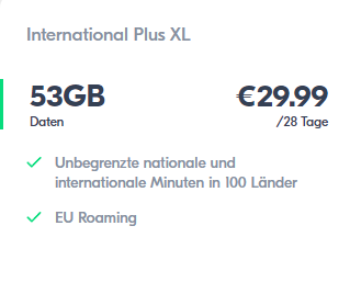 Lyca Mobil Prepaid SIM Karte – 53GB + Flat International