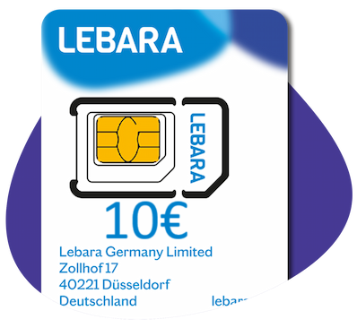 Aktive Lebara Prepaid SIM Karte mit 10€ Guthaben